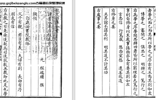 元代程端礼《程氏家塾读书分年日程》3卷pdf高清电子版