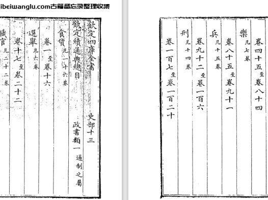 清乾隆时期《钦定续通典》150卷 pdf高清电子版下载