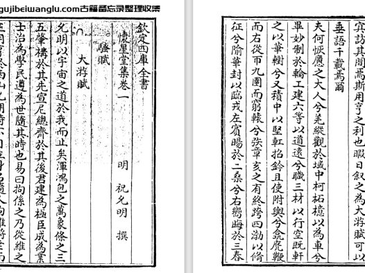 明代祝允明《怀星堂集》三十卷 pdf高清电子版下载